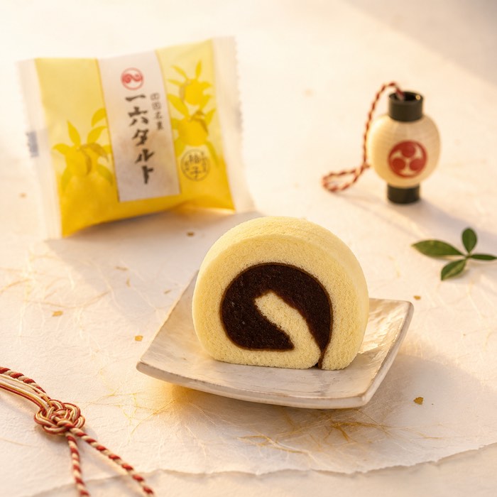 Yuzu Bean Paste Roll Cake